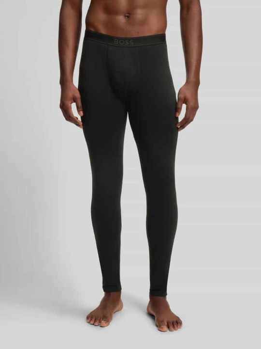 Zdjęcie produktu krój slim fit długie spodenki z mieszanka bawełny model 'Long John' Boss Czarny