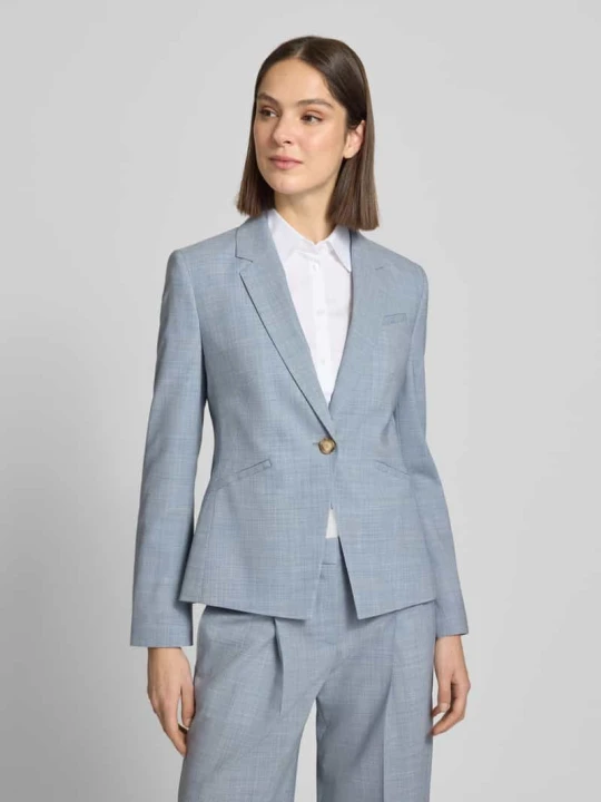 Zdjęcie produktu Krój slim fit krótki żakiet z czystej żywej wełny Model 'JIA9' Boss Jasnoniebieski