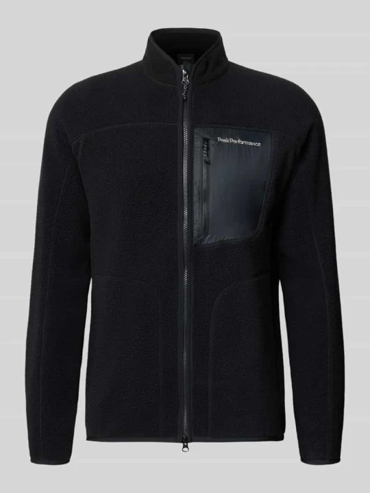 Zdjęcie produktu kroj slim fit kurtka z polaru ze stójką model 'NatureRush' Peak Performance Czarny