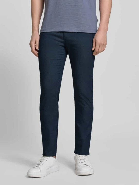 Zdjęcie produktu krój slim fit model chinosy z mieszanka bawełny 'DELAWARE5' Boss Granatowy