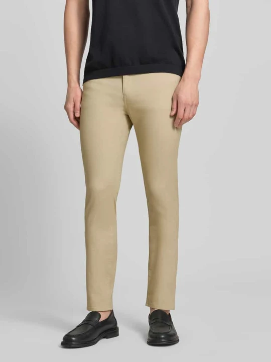 Zdjęcie produktu krój slim fit model chinosy z mieszanka bawełny 'DELAWARE5' Boss Beżowy