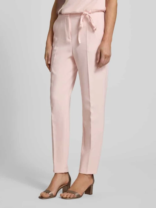 Zdjęcie produktu krój slim fit Wąskie spodnie z elastycznym pasem s.Oliver Różowy