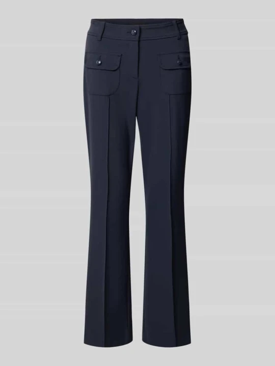 Zdjęcie produktu krój slim fit Wąskie spodnie z naszywanymi kieszeniami model 'FARAH' CAMBIO Granatowy