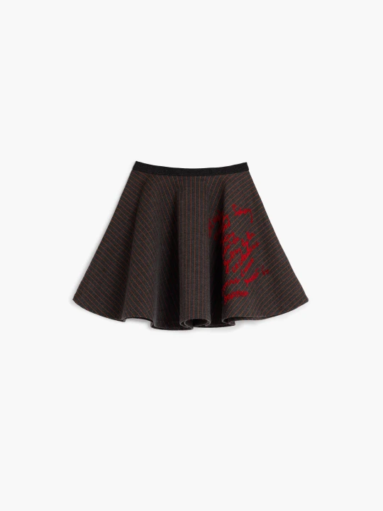 Zdjęcie produktu Krótka dzianinowa spódnica w paski Desigual czarny