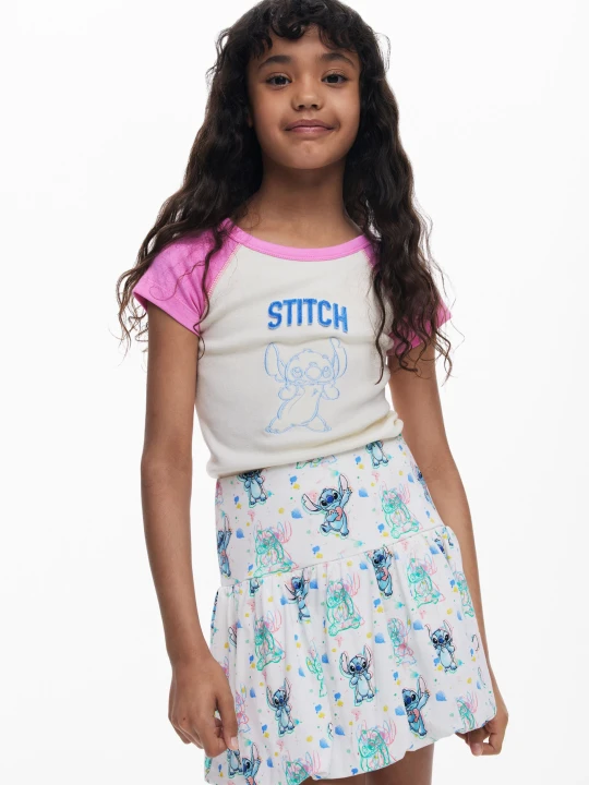 Zdjęcie produktu Krótka spódnica Stich™ Desigual biały