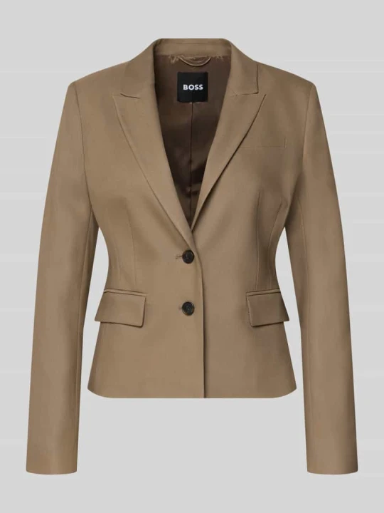 Zdjęcie produktu Krótki blezer o kroju slim fit z mieszanka wiskozy i lyocellu model 'Jia18' Boss