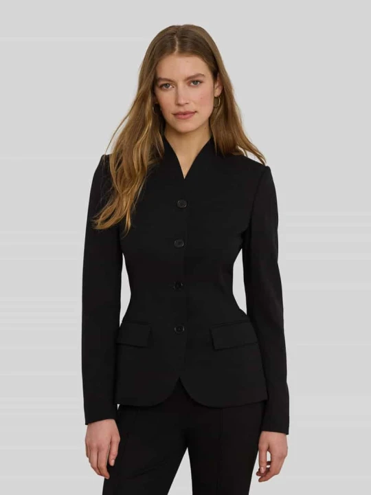Zdjęcie produktu Krótki blezer o kroju slim fit z mieszanki wełny Lauren Ralph Lauren czarny