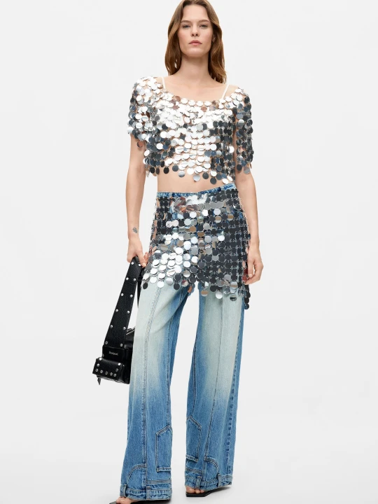 Zdjęcie produktu Krótki pareo z cekinami Desigual MATERIAL FINISHES