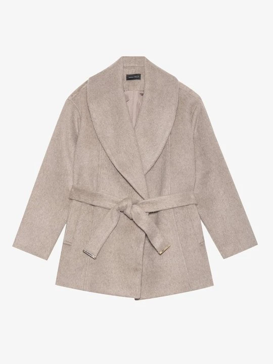Zdjęcie produktu Krótki płaszcz Anna Field By Zalando beżowy melanż