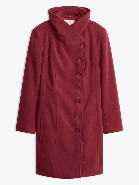 Zdjęcie produktu Krótki płaszcz z imitacji wełny BonPrix czerwony