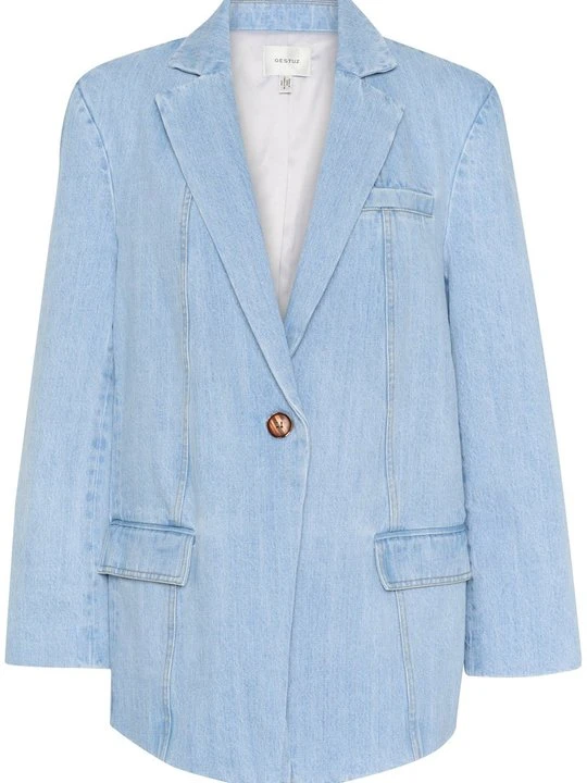 Zdjęcie produktu Krótki płaszcz Gestuz jasnoniebieski denim