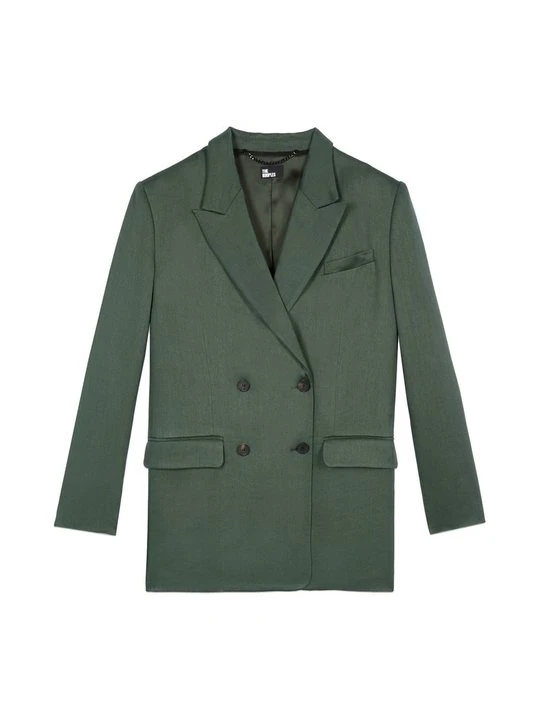 Zdjęcie produktu Krótki płaszcz The Kooples ciemnozielony
