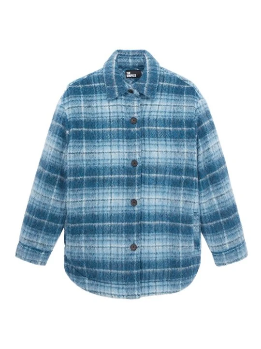 Zdjęcie produktu Krótki płaszcz The Kooples niebieski denim