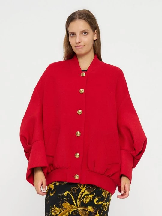 Zdjęcie produktu Krótki płaszcz Versace Jeans Couture czerwony