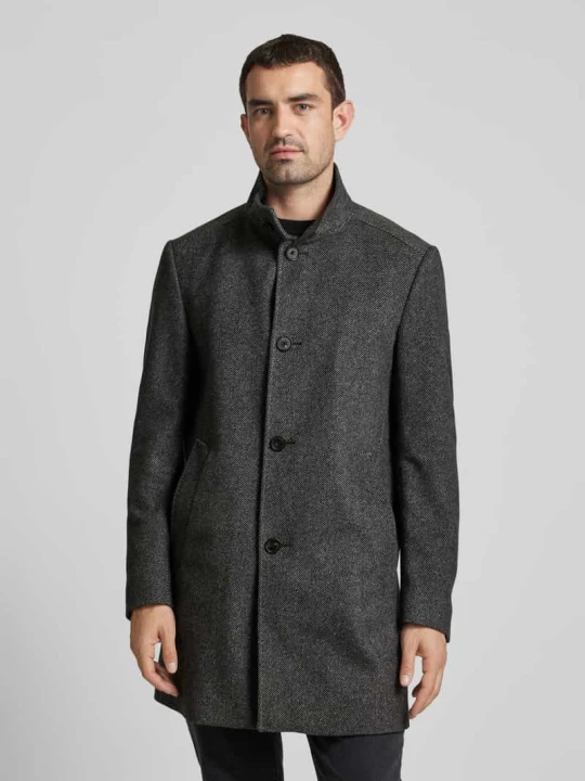 Zdjęcie produktu Płaszcz krótki męski JOOP! Collection;Mieszanka bawełny;Prosty krój;Model ‘Maron’;Stójka;Boczne wpuszczane kieszenie;Szwy działowe;Zapięcie na guzik;Długość tył Antracytowy