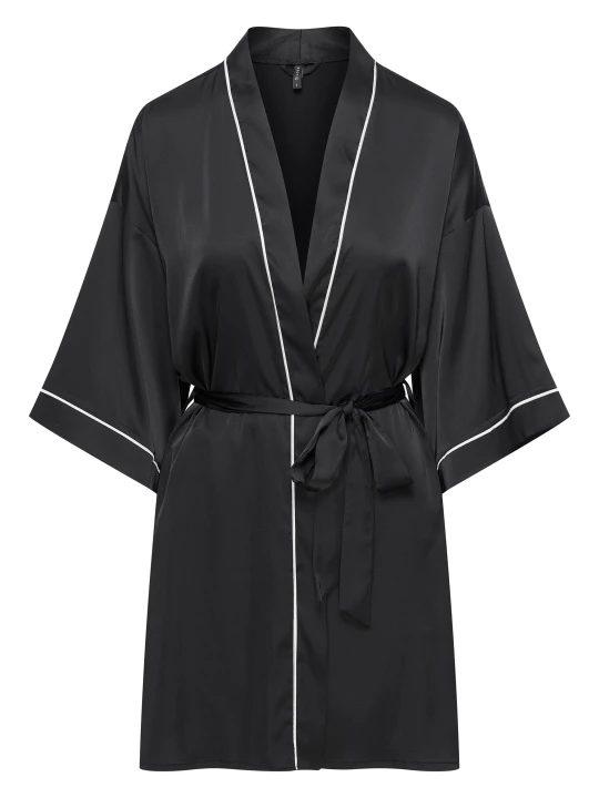 Zdjęcie produktu Krótki szlafrok AWARE z rękawami kimono Esotiq czarny