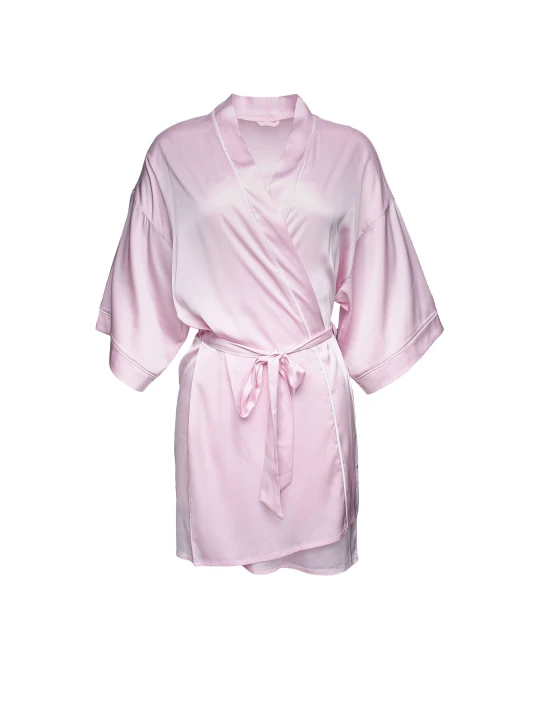 Zdjęcie produktu Krótki szlafrok AWARE z rękawami kimono Esotiq różowy