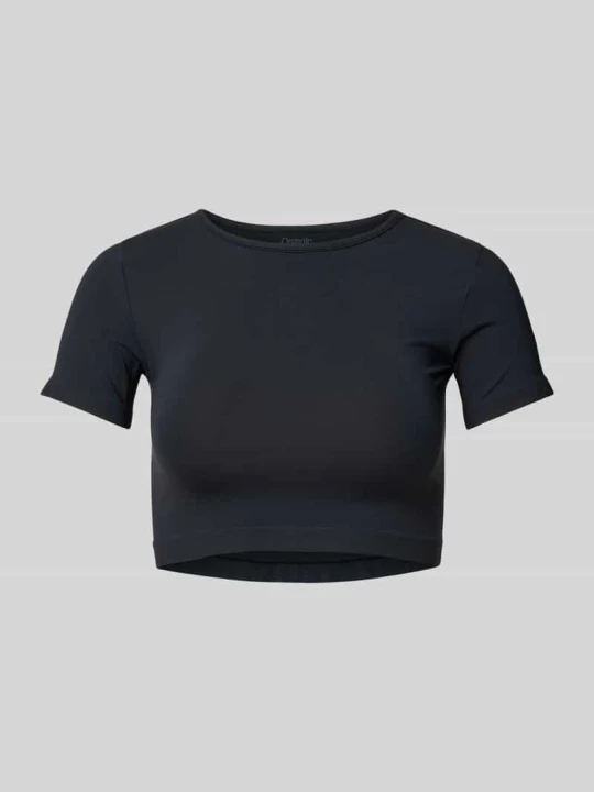 Zdjęcie produktu Krótki T-shirt z okrągłym dekoltem Organic Basics Czarny