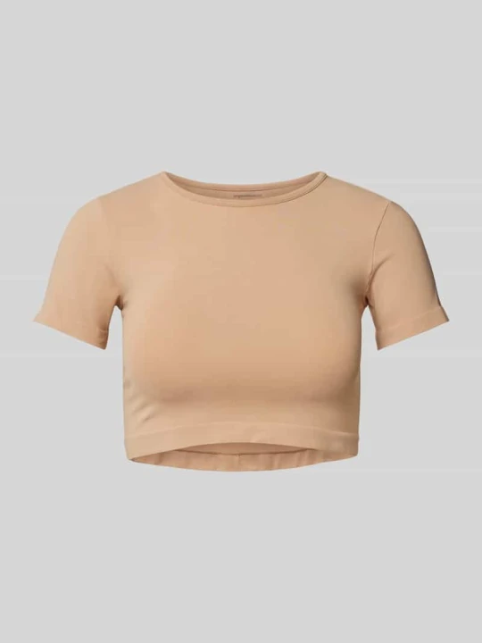 Zdjęcie produktu Krótki T-shirt z okrągłym dekoltem Organic Basics Beżowy