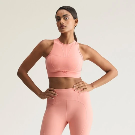 Zdjęcie produktu Krótki top treningowy adidas by Stella McCartney Soft Terracotta