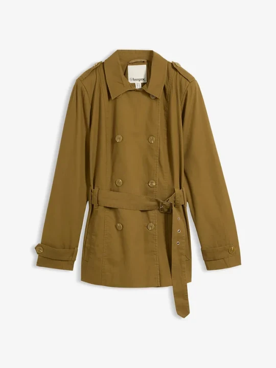 Zdjęcie produktu Krótki trencz BonPrix zielony