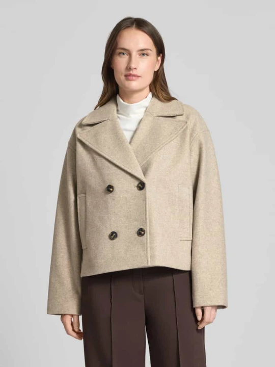 Zdjęcie produktu Trencz o krótkim kroju z 2-rzędową listwą guzikową Model 'VINCELINE' Vero Moda Piaskowy