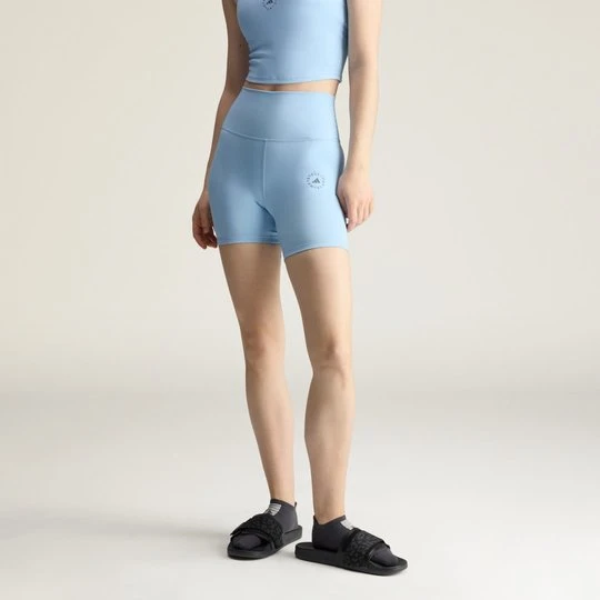 Zdjęcie produktu Krótkie legginsy do jogi adidas by Stella McCartney Light Sky