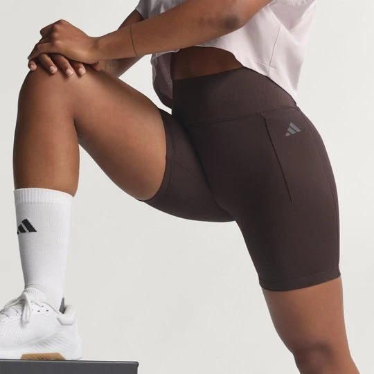 Zdjęcie produktu Krótkie legginsy Optimé Adidas Aurora Coffee