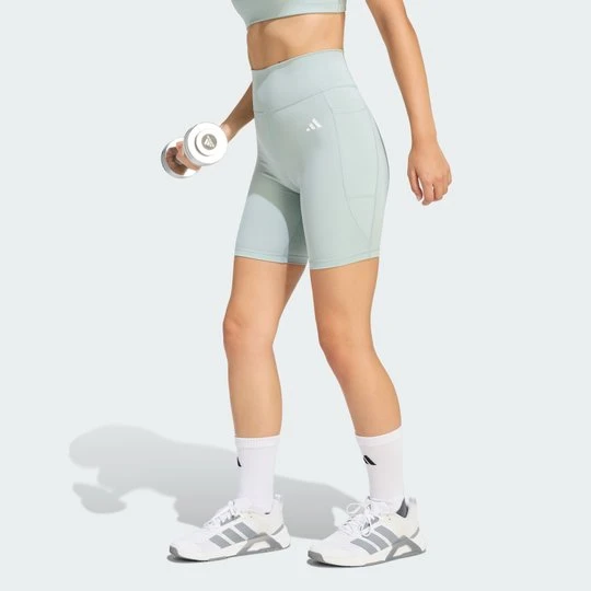 Zdjęcie produktu Krótkie legginsy Optimé Essentials Stash Pocket 7-Inch Adidas Wonder Sage