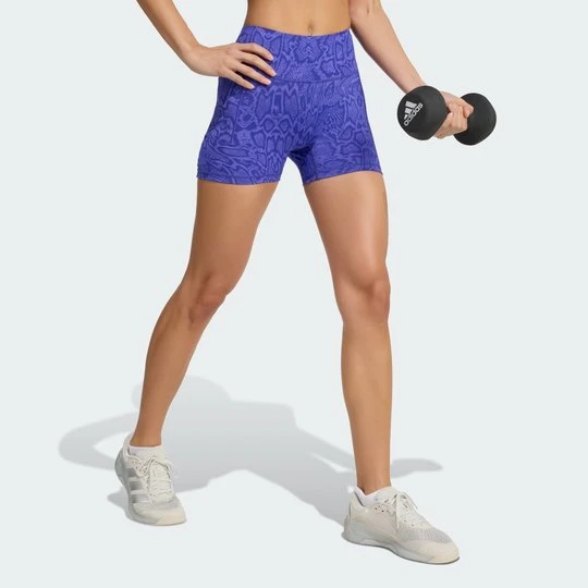 Zdjęcie produktu Krótkie legginsy Optimé Snake Adidas fioletowy