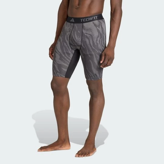 Zdjęcie produktu Krótkie legginsy Techfit AOP Adidas szary