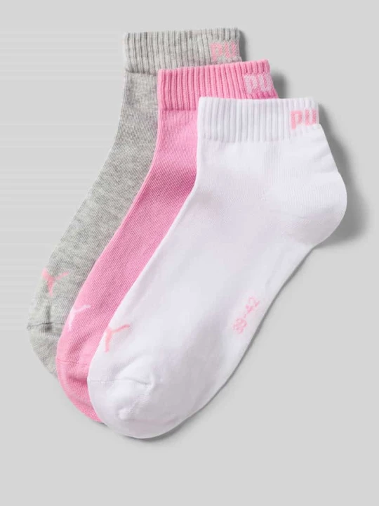 Zdjęcie produktu Damskie skarpety do sneakersów w zestawie 3 szt. Puma Jasnoszary