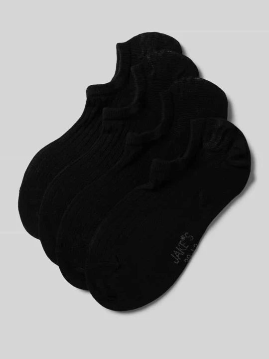 Zdjęcie produktu Skarpetki sneakersowe w prążkowanym stylu, 4‑pak Jake*s Czarny