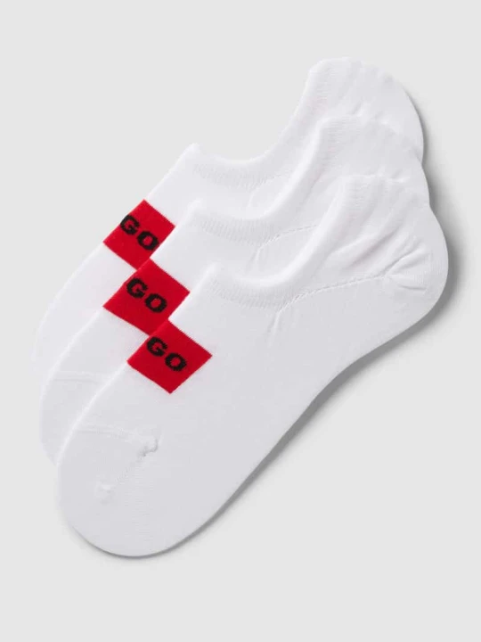 Zdjęcie produktu Krótkie skarpety w zestawie 3 szt. model ‘LABEL’ Hugo Biały