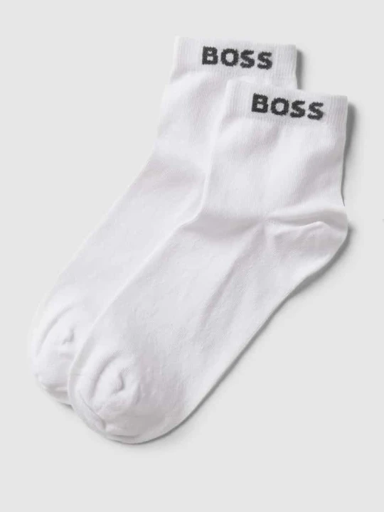 Zdjęcie produktu Krótkie skarpety z detalami z logo w zestawie 2 szt. Boss Biały
