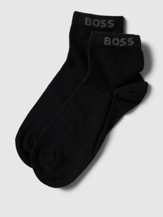 Zdjęcie produktu Krótkie skarpety z detalami z logo w zestawie 2 szt. Boss Czarny