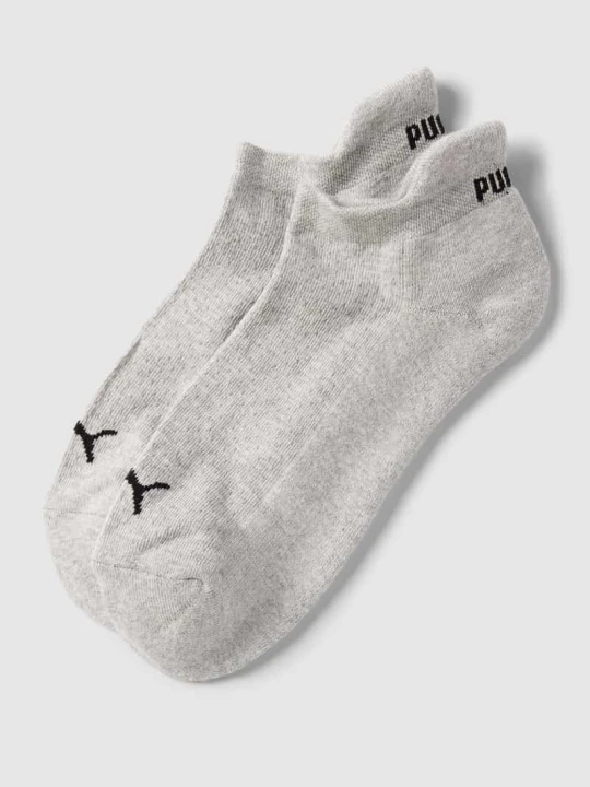 Zdjęcie produktu Krótkie skarpety z detalami z logo w zestawie 2 szt. model ‘Cushioned’ Puma Srebrny melanż