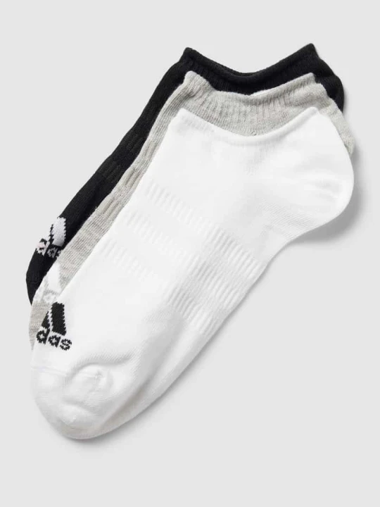 Zdjęcie produktu Krótkie skarpety z detalami z logo w zestawie 3 szt. Adidas Średnioszary melanż