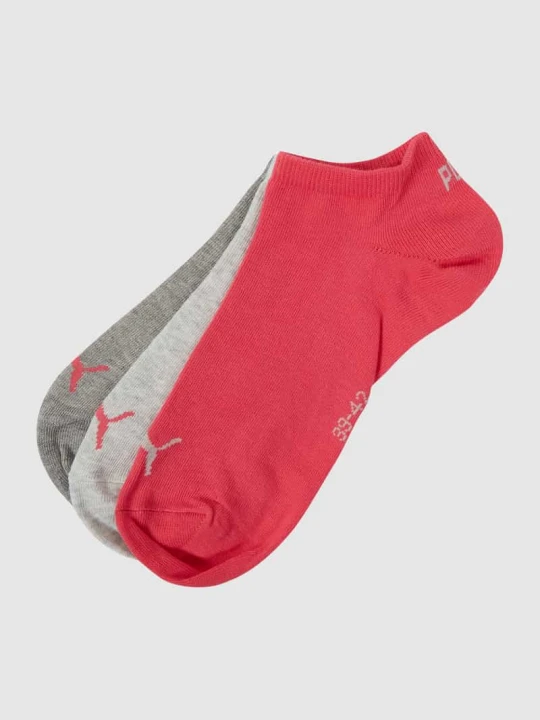 Zdjęcie produktu Krótkie skarpety z detalami z logo w zestawie 3 szt. Puma Średnioszary