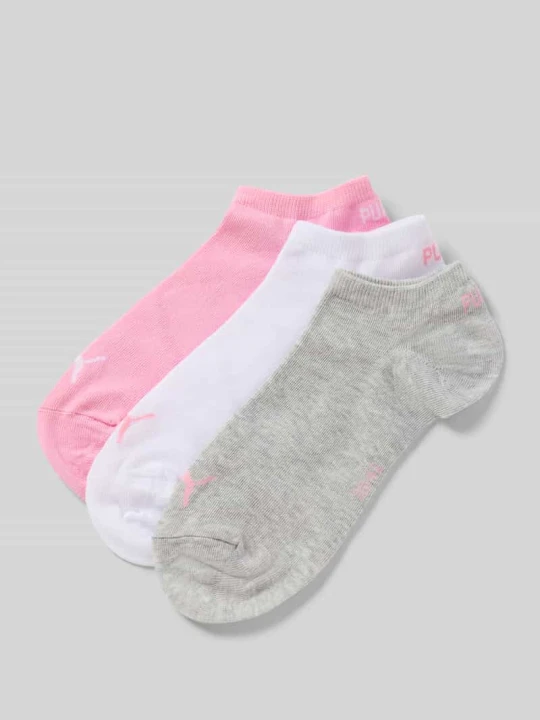Zdjęcie produktu Krótkie skarpety z detalami z logo w zestawie 3 szt. Puma Mocnoróżowy