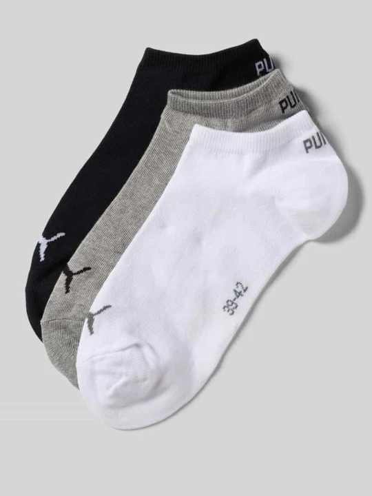 Zdjęcie produktu Krótkie skarpety z detalami z logo w zestawie 3 szt. Puma Złamany biały