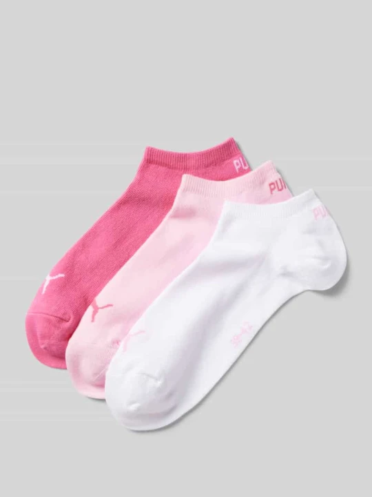 Zdjęcie produktu Krótkie skarpety z detalami z logo w zestawie 3 szt. Puma Różowy