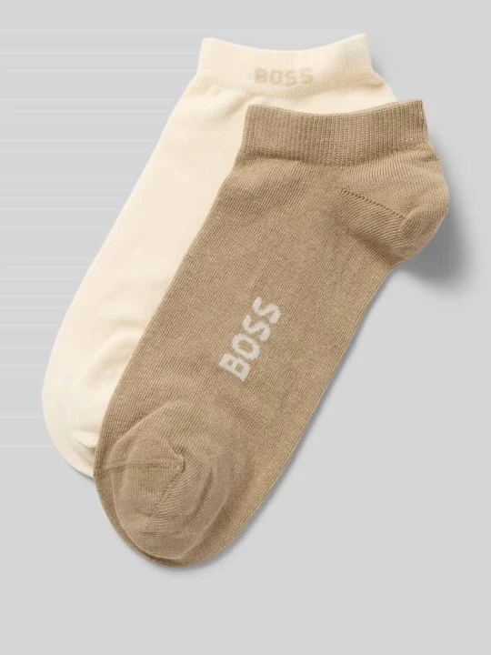 Zdjęcie produktu Krótkie skarpety z detalem z logo w zestawie 2 szt. Boss Beżowy
