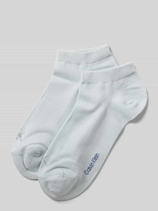 Zdjęcie produktu Krótkie skarpety z detalem z logo w zestawie 2 szt. Calvin Klein Jasnoniebieski