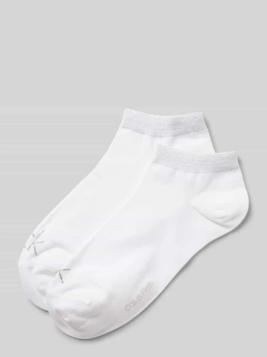 Zdjęcie produktu Krótkie skarpety z detalem z logo w zestawie 2 szt. Calvin Klein Biały