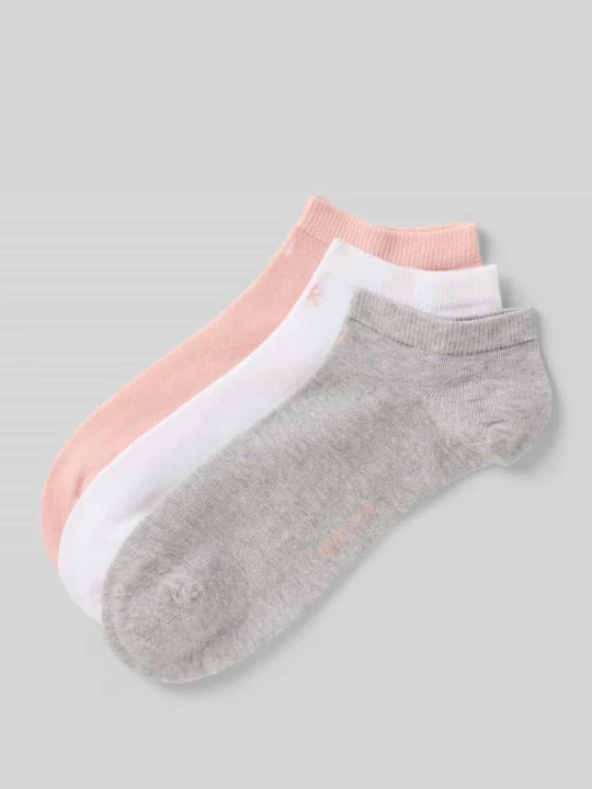 Zdjęcie produktu Krótkie skarpety z detalem z logo w zestawie 3 szt. Calvin Klein Jasnoróżowy