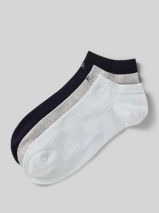 Zdjęcie produktu Krótkie skarpety z detalem z logo w zestawie 3 szt. Calvin Klein Jasnoniebieski