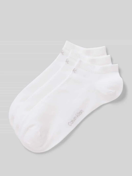 Zdjęcie produktu Krótkie skarpety z detalem z logo w zestawie 3 szt. Calvin Klein Jasnoszary
