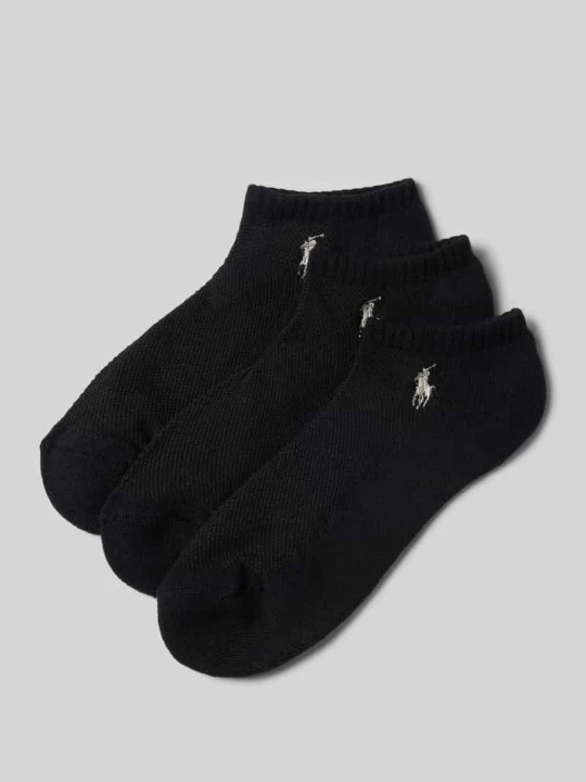 Zdjęcie produktu Krótkie skarpety z detalem z logo w zestawie 3 szt. Polo Ralph Lauren Czarny