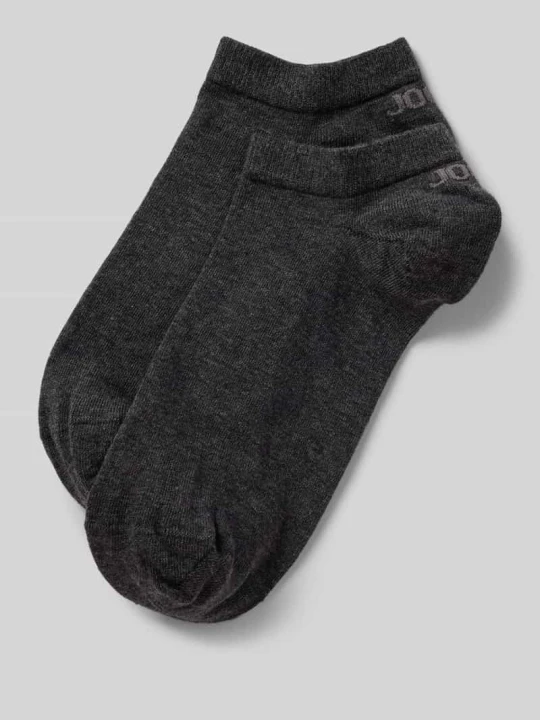 Zdjęcie produktu Krótkie skarpety męskie JOOP! Collection; Mieszanka bawełny z dodatkiem streczu; Nadruk z logo; Elastyczne, prążkowane ściągacze Antracytowy melanż